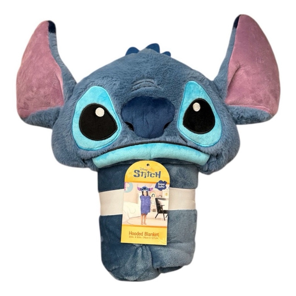 Disney’s Lilo & Stitch Hooded Blanket – Kids Cozy Microfiber Blanket 30 × 50in